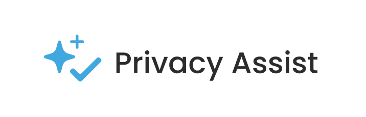Privacy Assist logo featuring a blue starburst/checkmark icon beside the words Privacy Assist in dark gray.